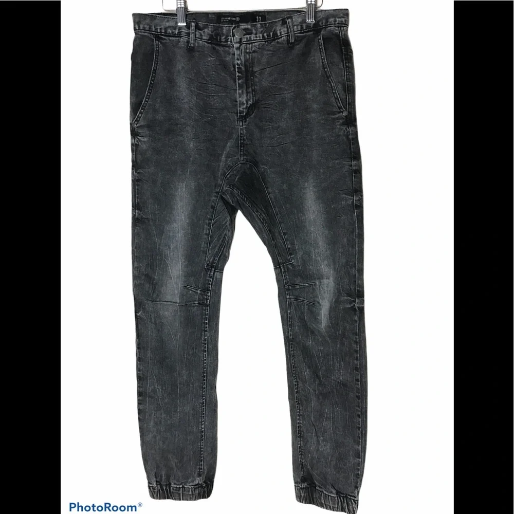 EST 19 black jean jogger with pockets 32